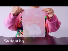 Le sac zip-lock rescellable fait sur commande d'emballage de PVC a clairement givré les sacs en plastique de fermeture éclair pour des vêtements