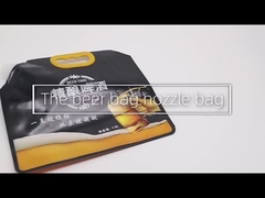 Support coloré vers le haut de sac en plastique de boissons avec le fond plat de poche de bec de papier aluminium de bec