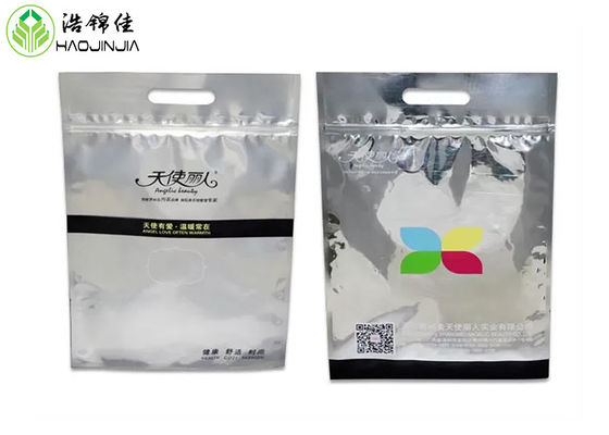 Transparent Plastic Aluminium Foil Packaging Bag With Zipper And Hole For Underwear
