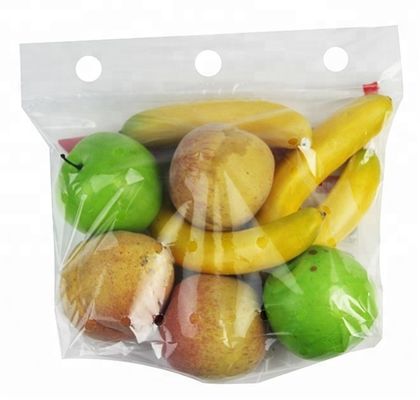 Sac en plastique clair de tirette de protection d'emballage biodégradable de fruits et légumes