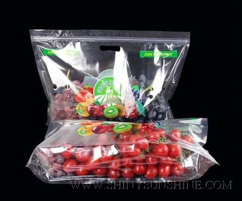 Fruits et légumes clairs en plastique de supermarché empaquetant l'emballage de fruit frais de raisins de pe de pp